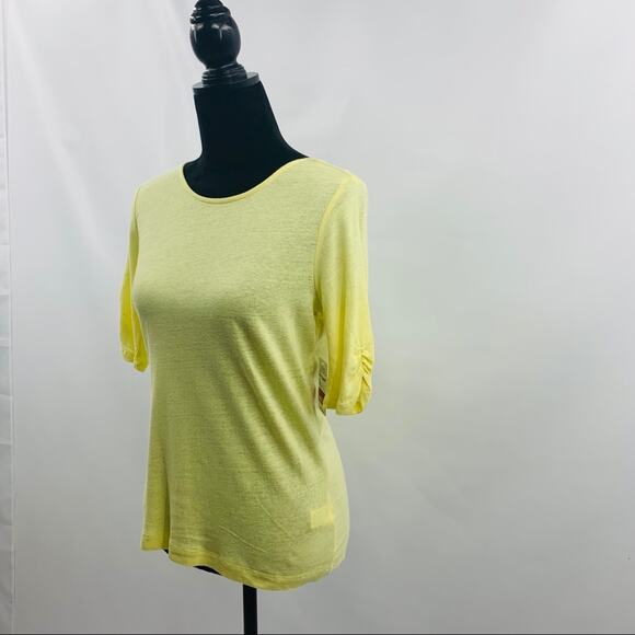 1. State Yellow Honeysuckle Low Back Tee Shirt - Picture 6 of 10